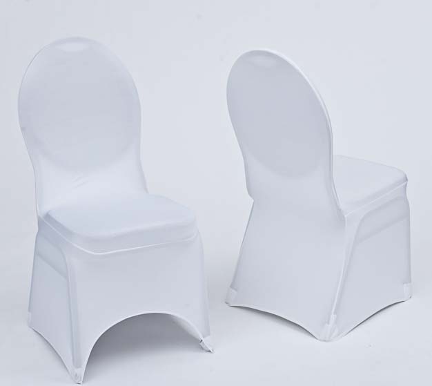 Set Stuhl mit Husse „Stretch“ weiß – Mietequipment